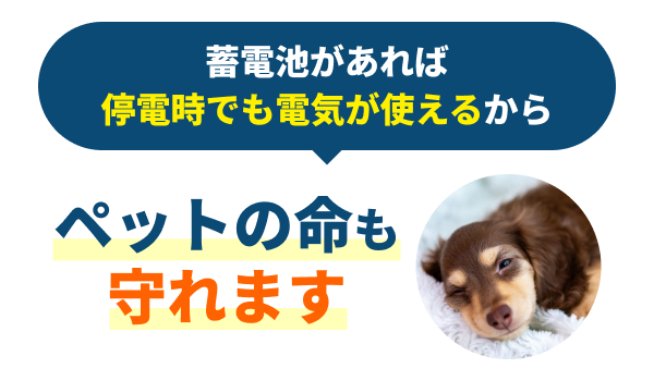 ペットの命も守れます